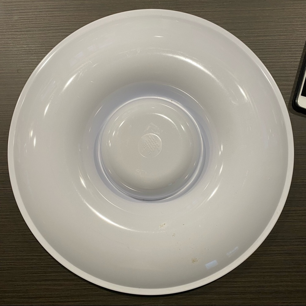 CROFTON Melamine Bright Florals on White‎ Chip & Dip Plate or Platter - Picture 5 of 6
